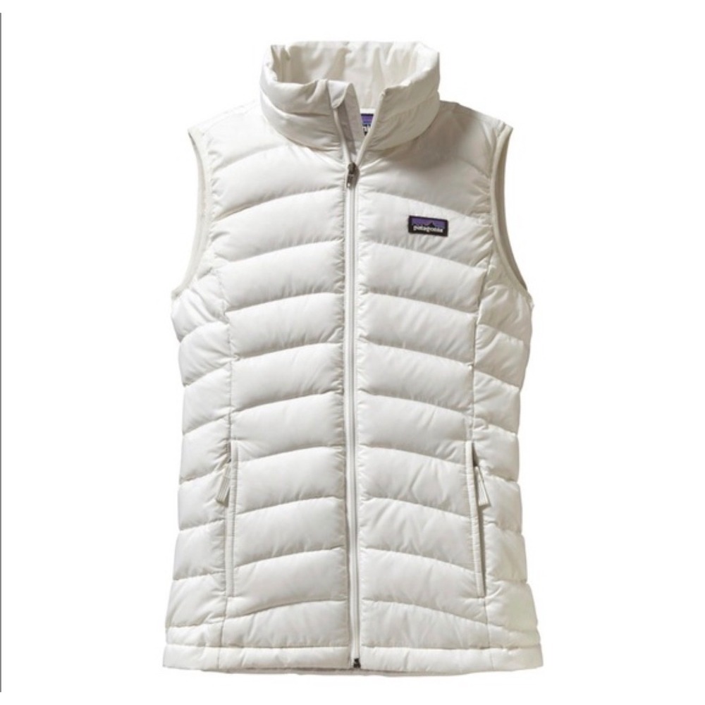 Patagonia Womens Down Sweater Vest Birch White 84628 Size M Puffer Quilted